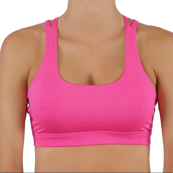 Criss Cross Back Detail Sports Bra pink - Picture 3 of 3